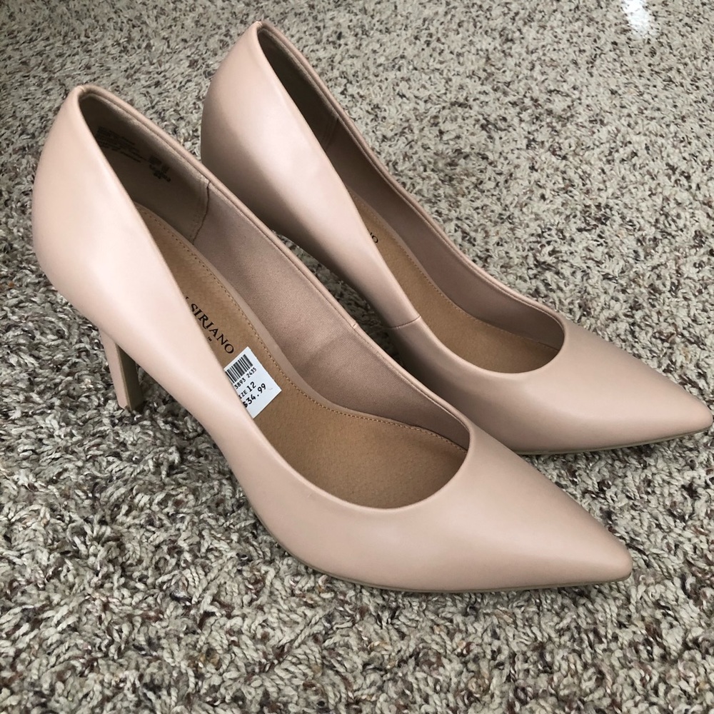Cream Mid Heel Pumps - SIZE 12